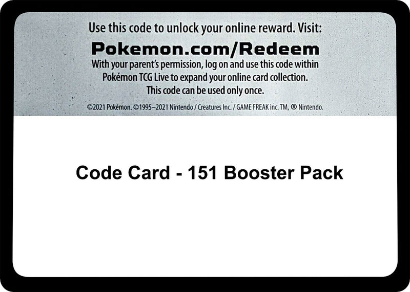 Code Card - 151 Booster Pack