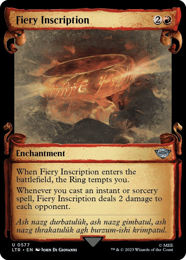 Fiery Inscription Showcase Scrolls