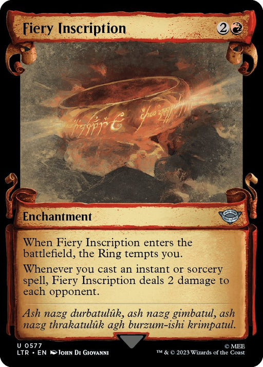 Fiery Inscription Showcase Scrolls