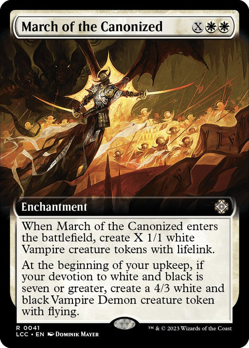 March of the Canonized (Extended Art) - Commander: The Lost Caverns of Ixalan #41 Magic: The Gathering card