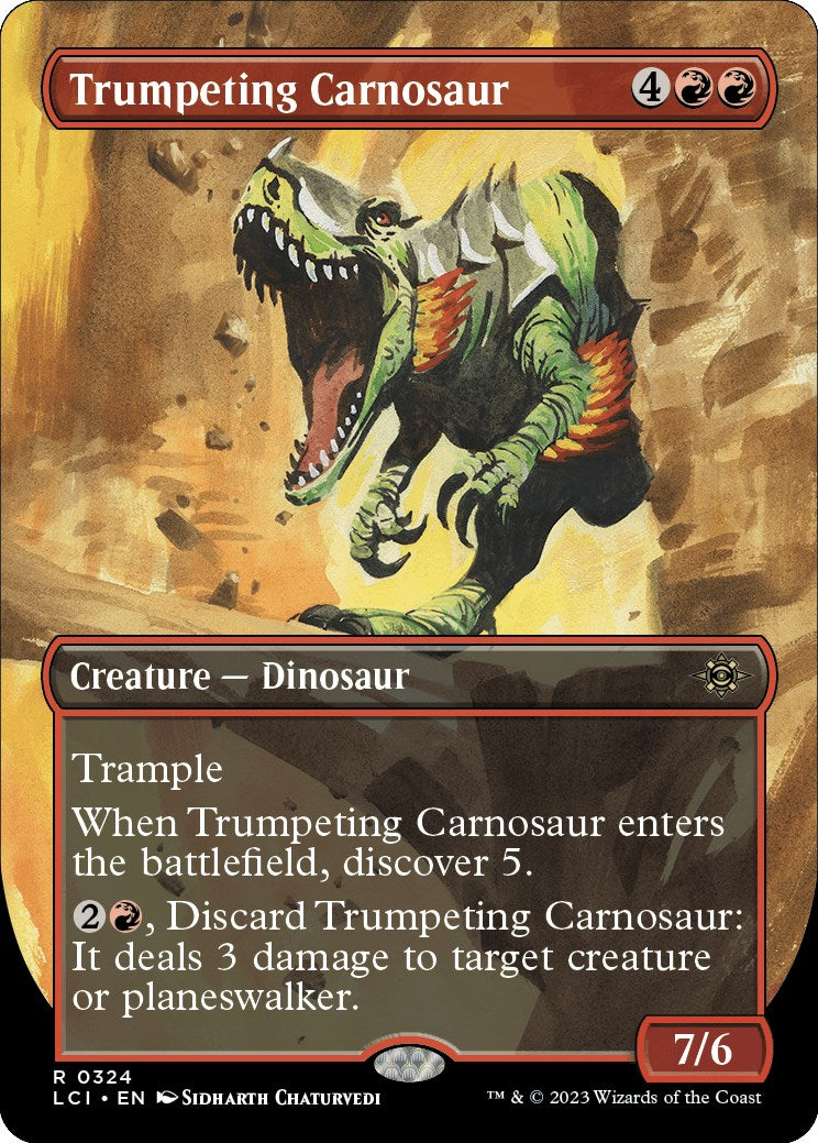 Trumpeting Carnosaur Borderless