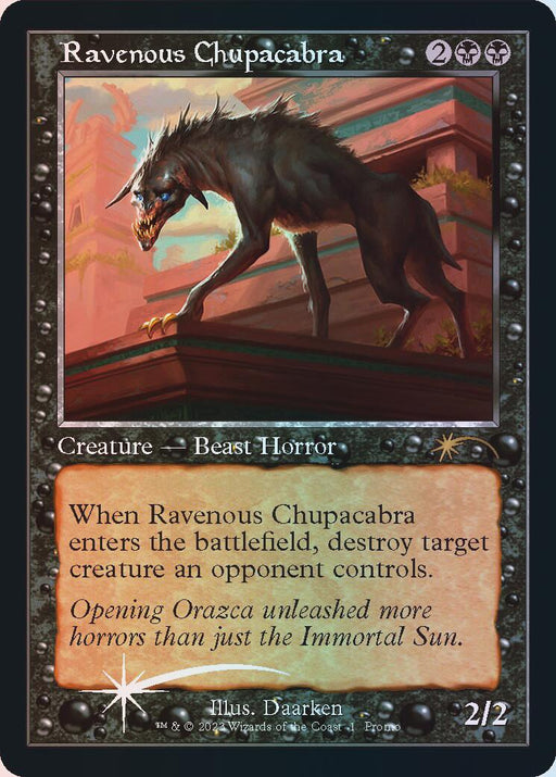 Ravenous Chupacabra Retro Frame