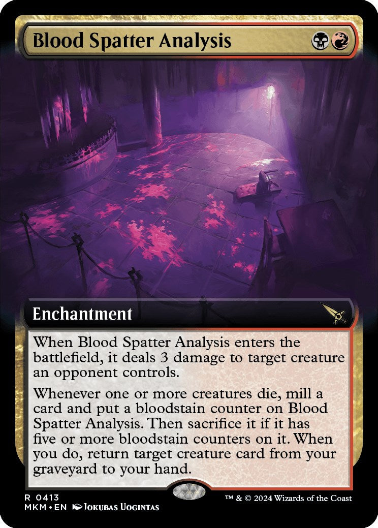 Blood Spatter Analysis Extended Art