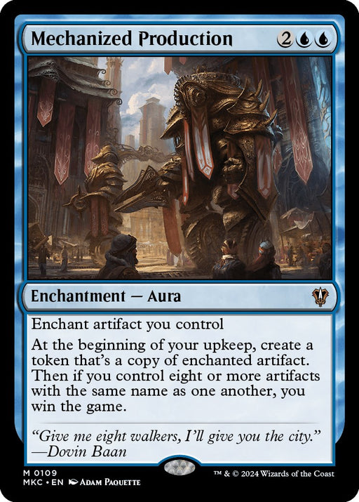 Mechanized Production - Commander: Murders at Karlov Manor #109 Magic: The Gathering card