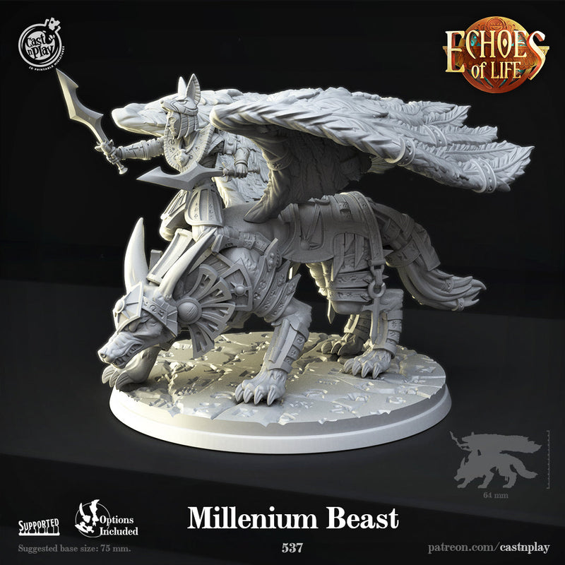 Millenium Beast – Egyptian Warrior Rider on Armored Jackal Mount