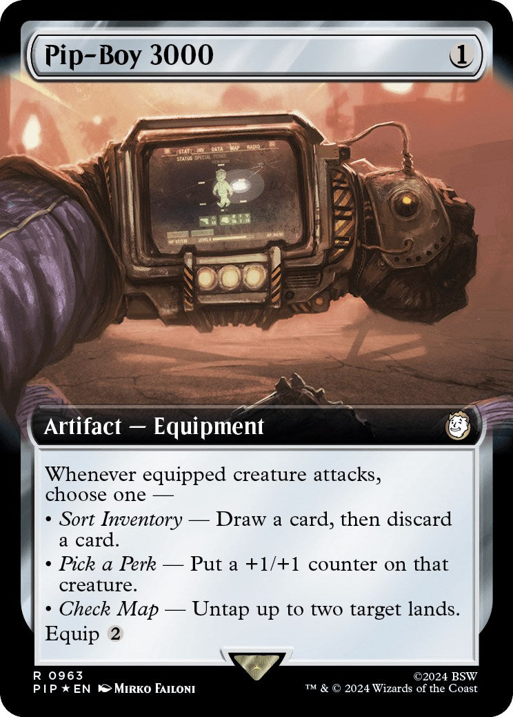 Pip Boy 3000 Extended Art Surge Foil