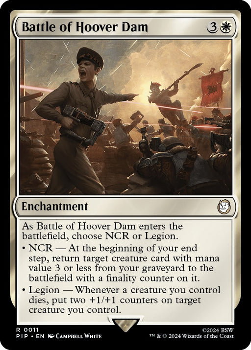Battle of Hoover Dam - Universes Beyond: Fallout #11 Magic: The Gathering card