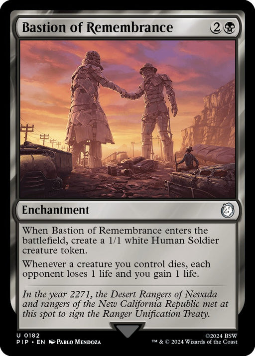 Bastion of Remembrance - Universes Beyond: Fallout #182 Magic: The Gathering card