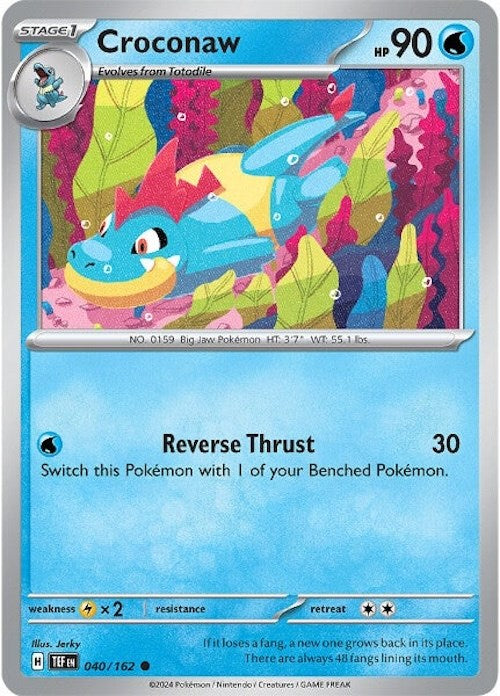 Croconaw - SV05: Temporal Forces #040/162 Pokémon card