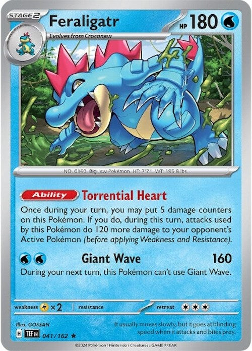 Feraligatr - SV05: Temporal Forces #041/162 Pokémon card