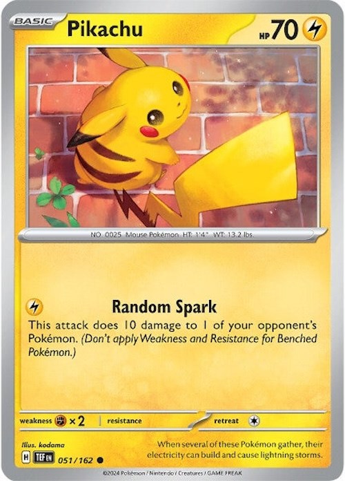 Pikachu - SV05: Temporal Forces #051/162 Pokémon card