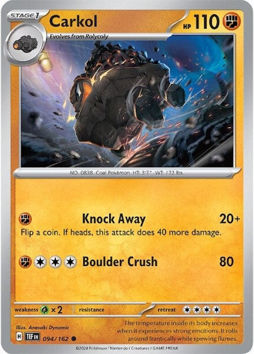 Carkol - SV05: Temporal Forces #094/162 Pokémon card