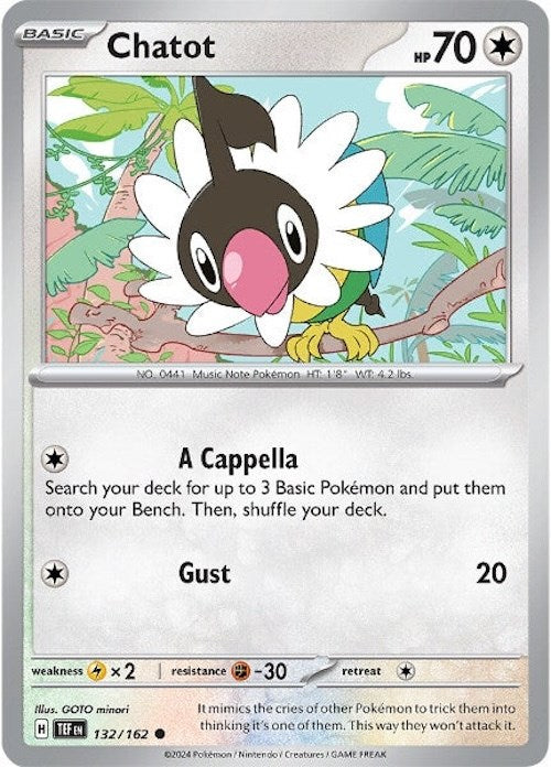 Chatot - 132/162 - SV05: Temporal Forces #132/162 Pokémon card