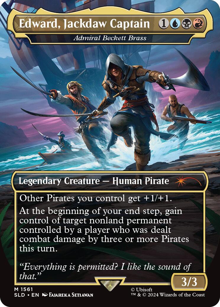 Edward Jackdaw Captain Admiral Beckett Brass
