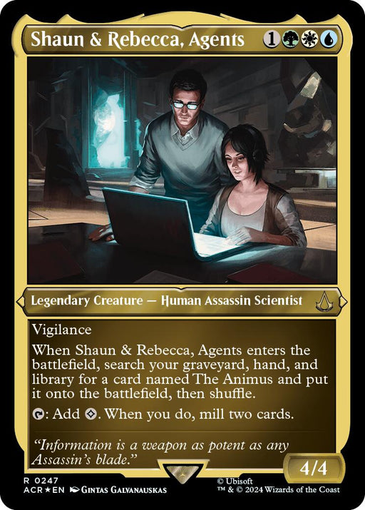 Shaun and Rebecca Agents Foil Etched