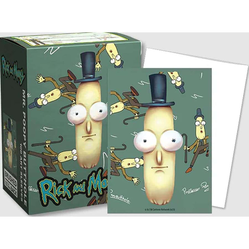 DRAGON SHIELD SLEEVES: BRUSHED ART: RICK AND MORTY: MR. POOPY BUTTHOLE (100CT)