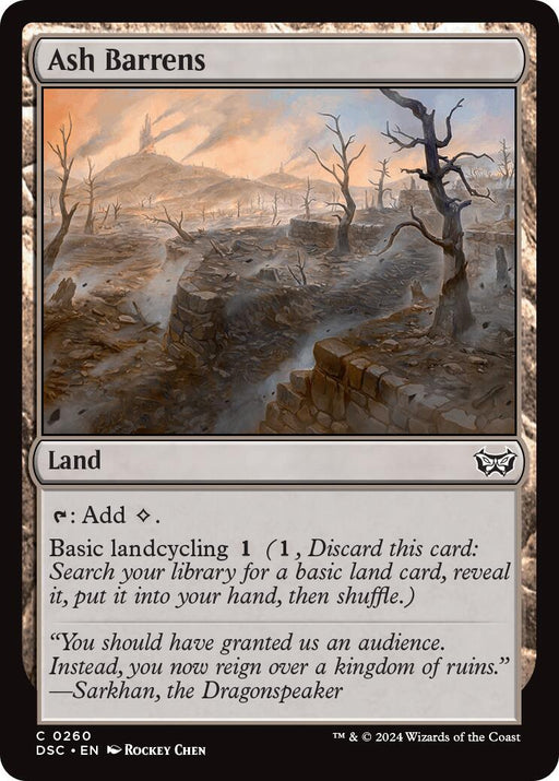 Ash Barrens - Commander: Duskmourn: House of Horror #260 Magic: The Gathering card