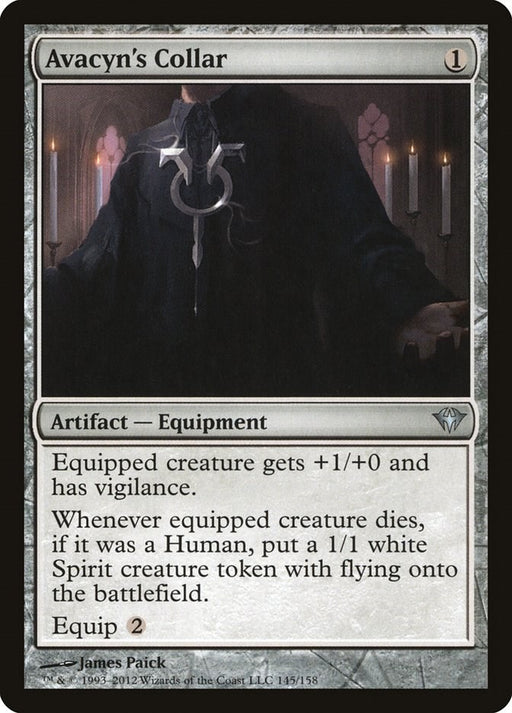 Avacyn's Collar - Dark Ascension #145 Magic: The Gathering card