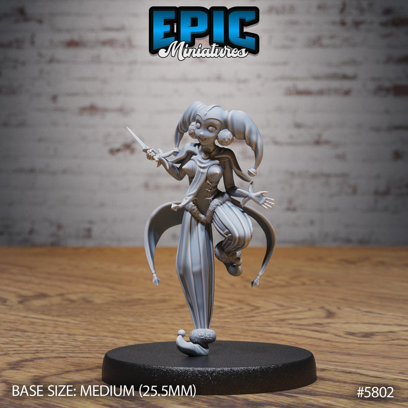 Jester Girl - Trickster / Chaotic Entertainer - Miniatures