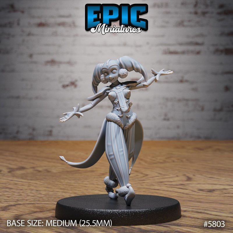 Jester Girl - Trickster / Chaotic Entertainer - Miniatures