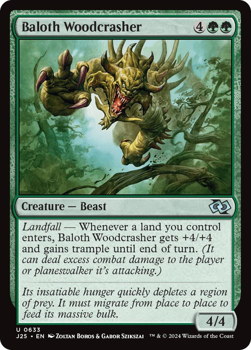 Baloth Woodcrasher - Foundations Jumpstart #633 Magic: The Gathering card