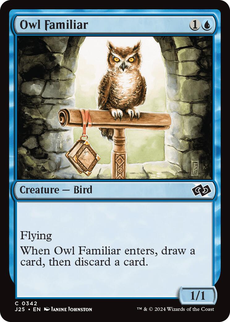 Owl Familiar - Foundations Jumpstart #342 Magic: The Gathering card