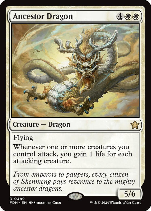 Ancestor Dragon - Foundations #489 Magic: The Gathering card