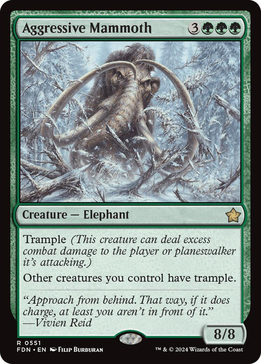 Aggressive Mammoth - Foundations #551 Magic: The Gathering card
