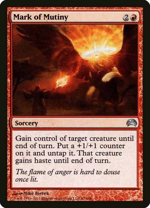 Mark of Mutiny - Planechase 2012 #47 Magic: The Gathering card