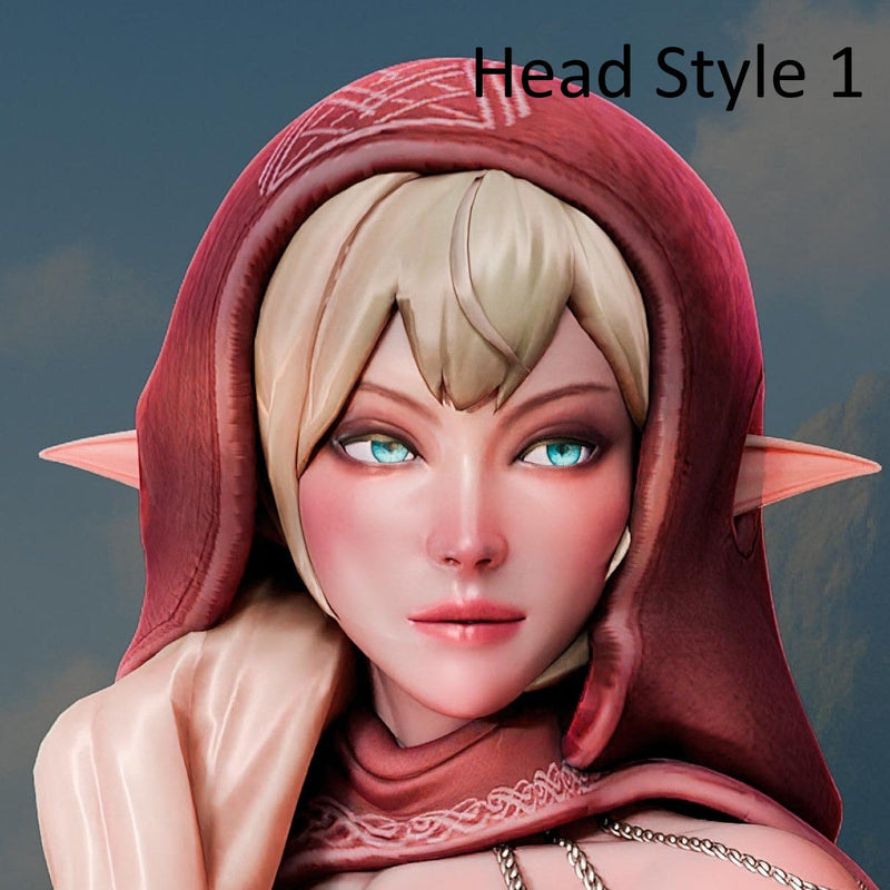 Zayanna – Elf Warrior on White Tiger Miniature & Bust (SFW/NSFW 18+)