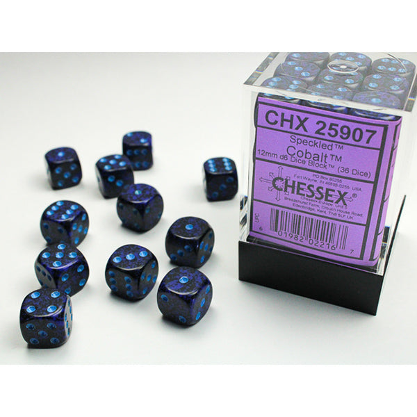 12mm 36d6 Speckled: Cobalt