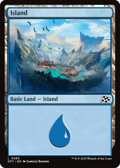 Island (0280) - Aetherdrift #280 Magic: The Gathering card