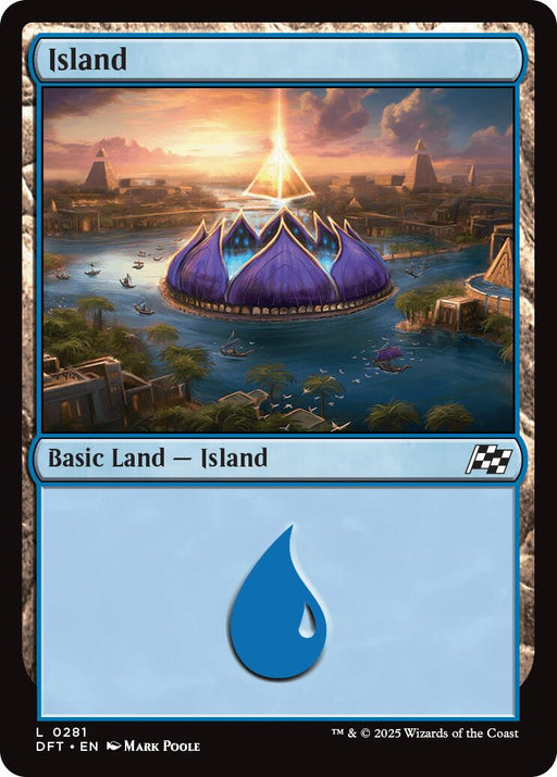 Island (0281) - Aetherdrift #281 Magic: The Gathering card