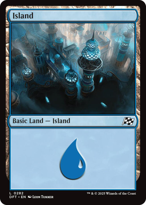 Island (0282) - Aetherdrift #282 Magic: The Gathering card