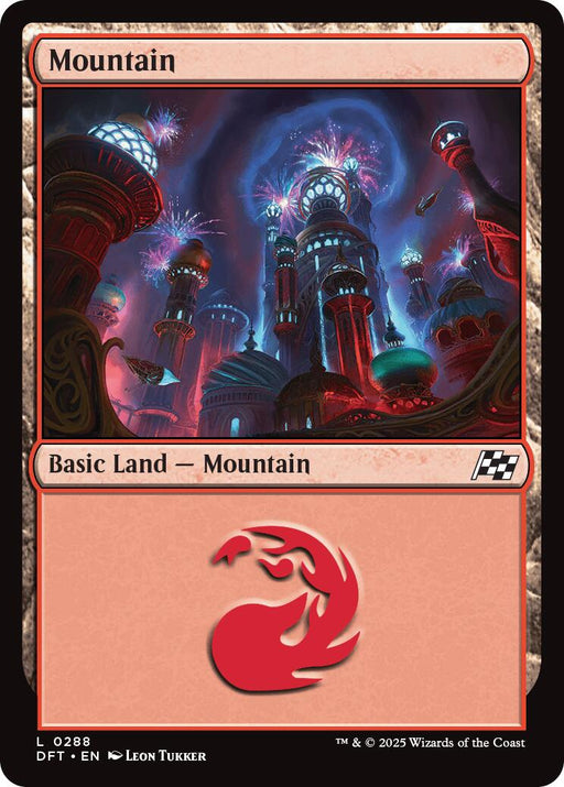 Mountain (0288) - Aetherdrift #288 Magic: The Gathering card