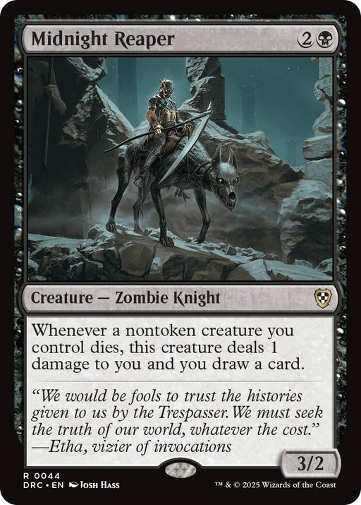 Midnight Reaper - Commander: Aetherdrift #44 Magic: The Gathering card