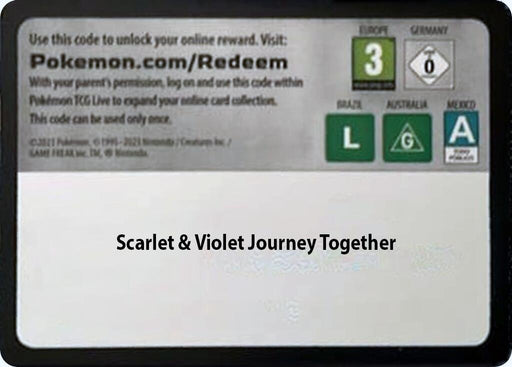 Code Card - Journey Together Booster Pack