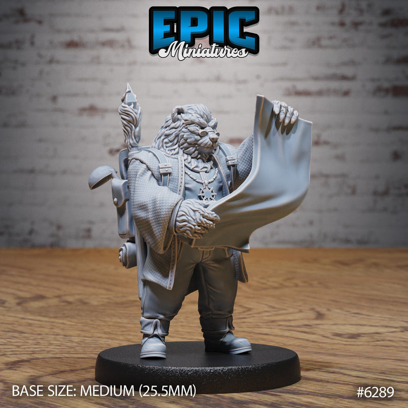 Bear Bard – Anthropomorphic Bard – Resin Tabletop Miniature