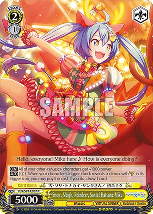 Snow, Sleigh, Reindeer, Santa! Hatsune Miku