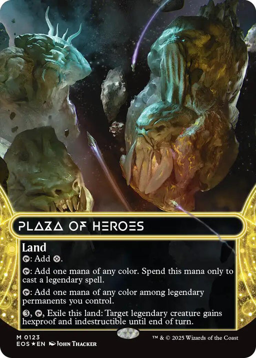 Plaza of Heroes (0123) (Borderless) (Galaxy Foil)