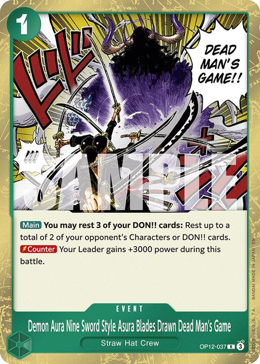 Demon Aura Nine Sword Style Asura Blades Drawn Dead Man's Game