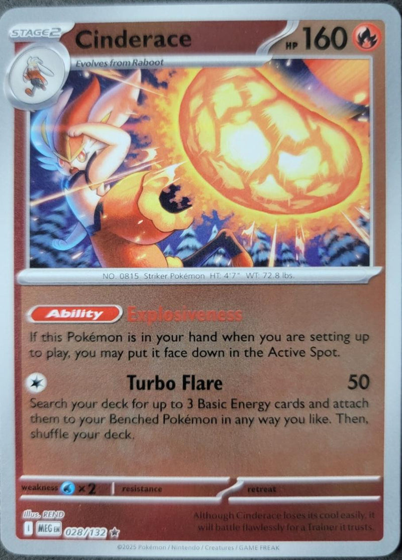 Cinderace - ME01: Mega Evolution #028/132 Pokémon card