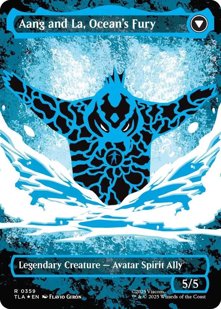 Aang, Swift Savior (Borderless) (Neon Ink Foil) (Back)