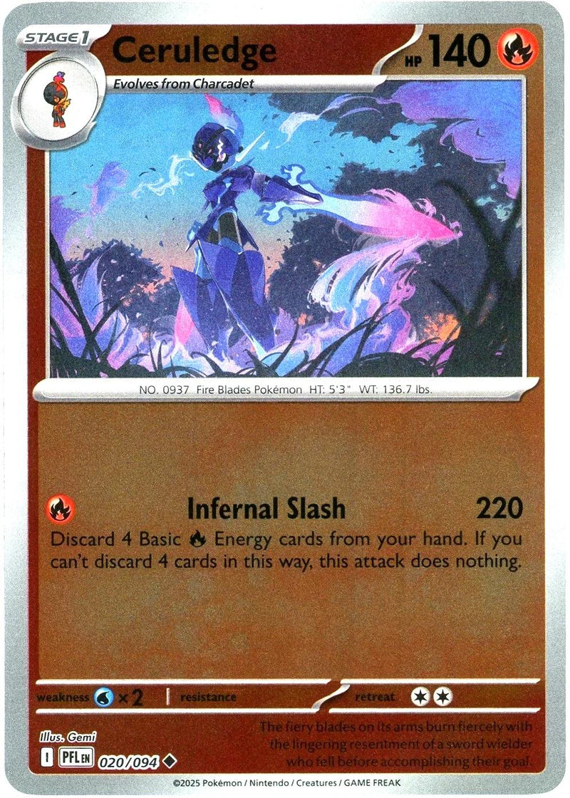 Ceruledge - ME02: Phantasmal Flames #020/094 Pokémon card