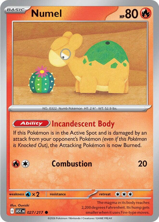 Numel - 027/217 - ME: Ascended Heroes #027/217 Pokémon card