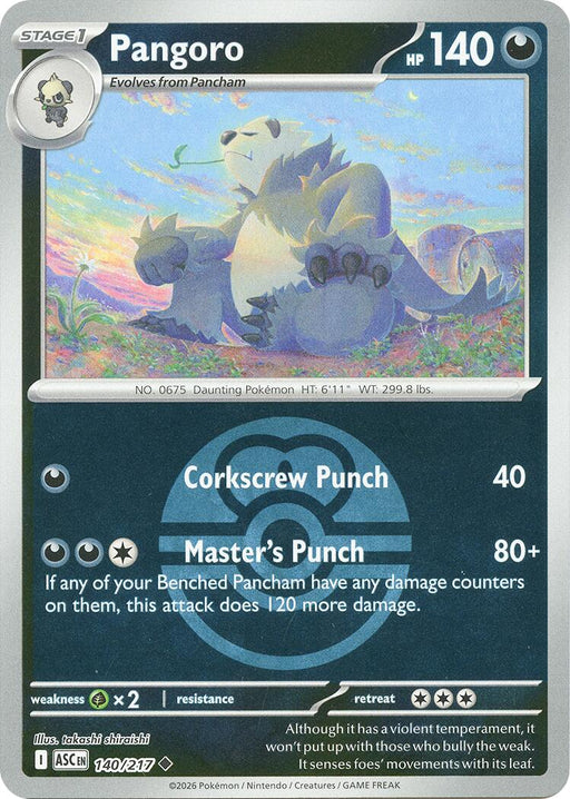 Pangoro (Love Ball) - ME: Ascended Heroes #140/217 Pokémon card