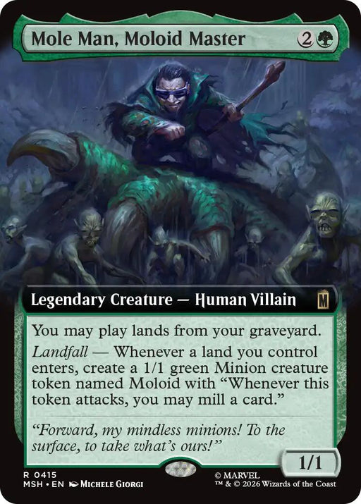 Mole Man, Moloid Master (Extended Art) - Marvel Super Heroes #415 Magic: The Gathering card