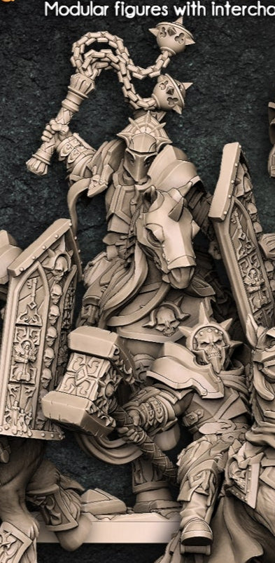 Requiem Heavy Cavalry Miniature Set – Human Mounted Paladins