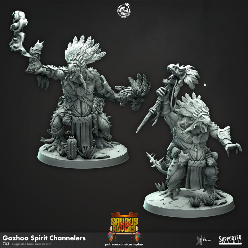Gozhoo Spirit Channelers – Saurus Rovers Monster Miniatures