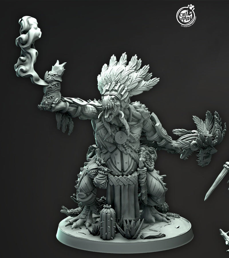 Gozhoo Spirit Channelers – Saurus Rovers Monster Miniatures